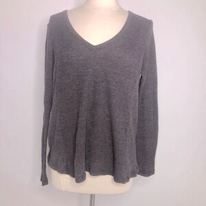 Anthropologie t.la Vicky Thermal Waffle Tunic burgundy oversized shirt medium